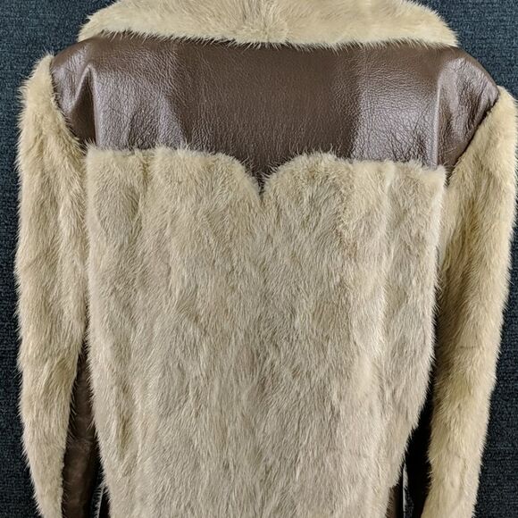 Vintage 60's Mink & Leather Coat by Sam Bifano Furs - Picture 6 of 15